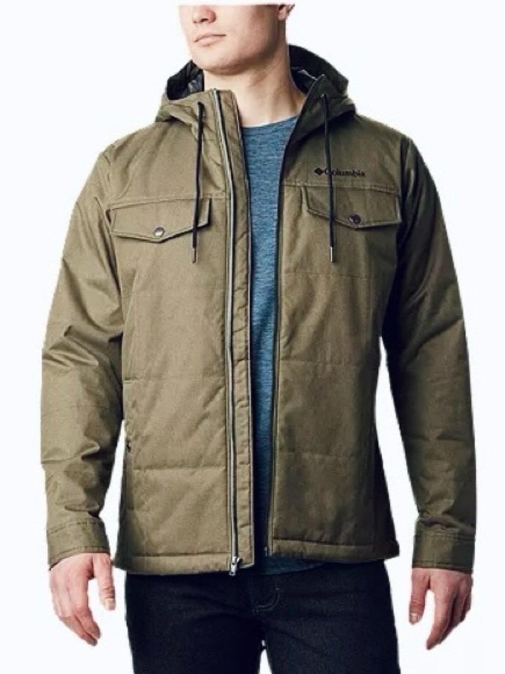 Columbia Olive Green Men's Hooded Field Jacket